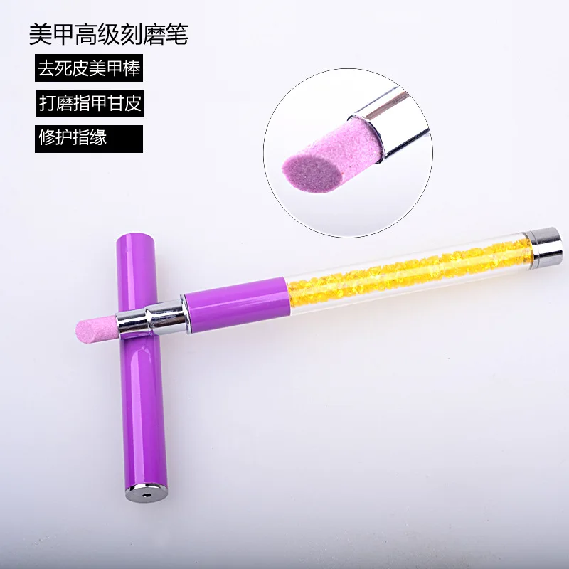 Japanese Korean Hot Sales New Style with Diamond Manicure Quartz Frotton Gan Leather Manicure Stick Exfoliating Scrub Refers to