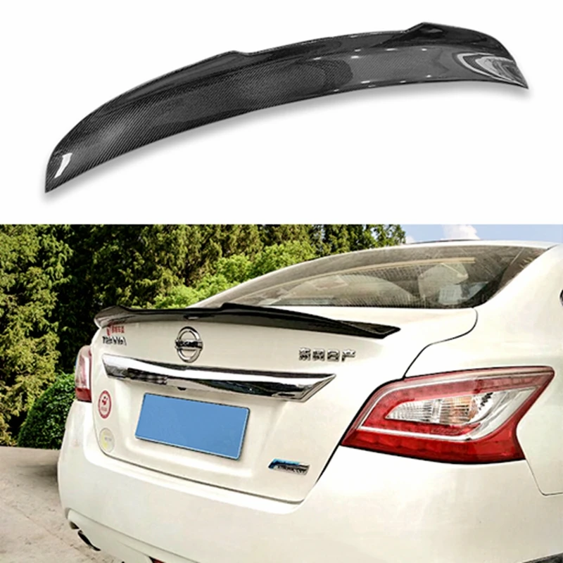 Для NISSAN Altima спойлер 2013- Altima спойлер высокое качество карбоновое волокно заднее крыло праймер цвет задний спойлер