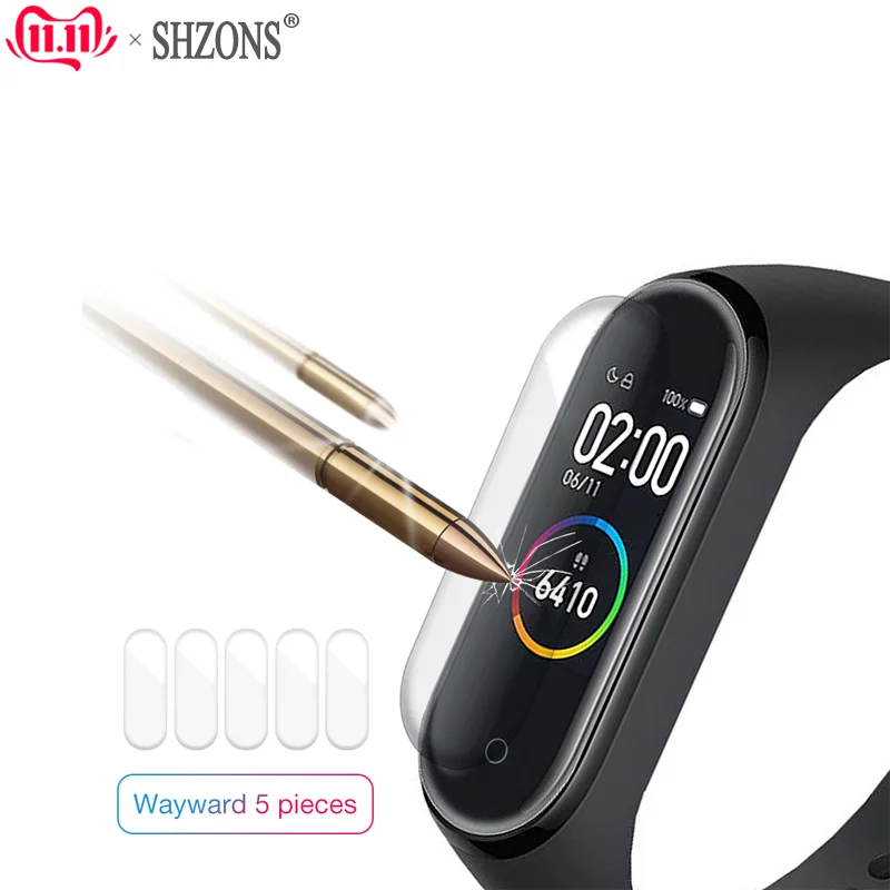 Полноэкранная защита для mi Bnad 4, пленка для Xiaomi mi Band 4, умный браслет, Гидрогелевая пленка, не закаленное стекло
