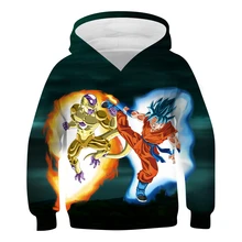 Sudadera con capucha de Goku para niños y niñas, ropa de Anime para niños de 4, 5, 6, 7, 8, 9, 10, 11, 12, 13 y 14 años