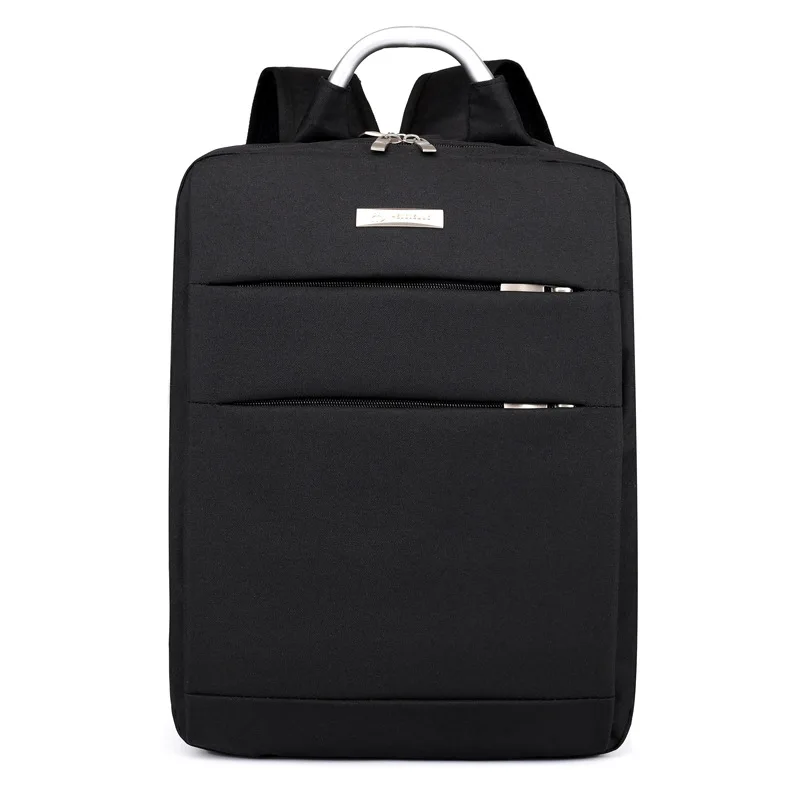 

New Style Men Large-Volume Aluminum to Laptop Backpack Solid Color Fashion Business Backpack a Generation of Fat Cross Border Ba