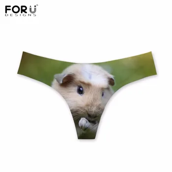 

FORUDESIGNS Funny 3D Animal Guinea Pigs Print Women Sexy Thongs Fitness Girls Summer Girls G-strings Fashion Traceless Panties