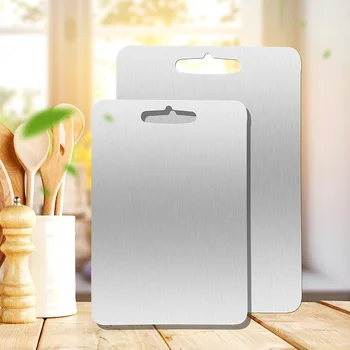 

Thicken Non-slip Chopping Block Durable Stainless Steel Anti-mildew Cutting Board Kitchen Double Sided Chopping Board-40