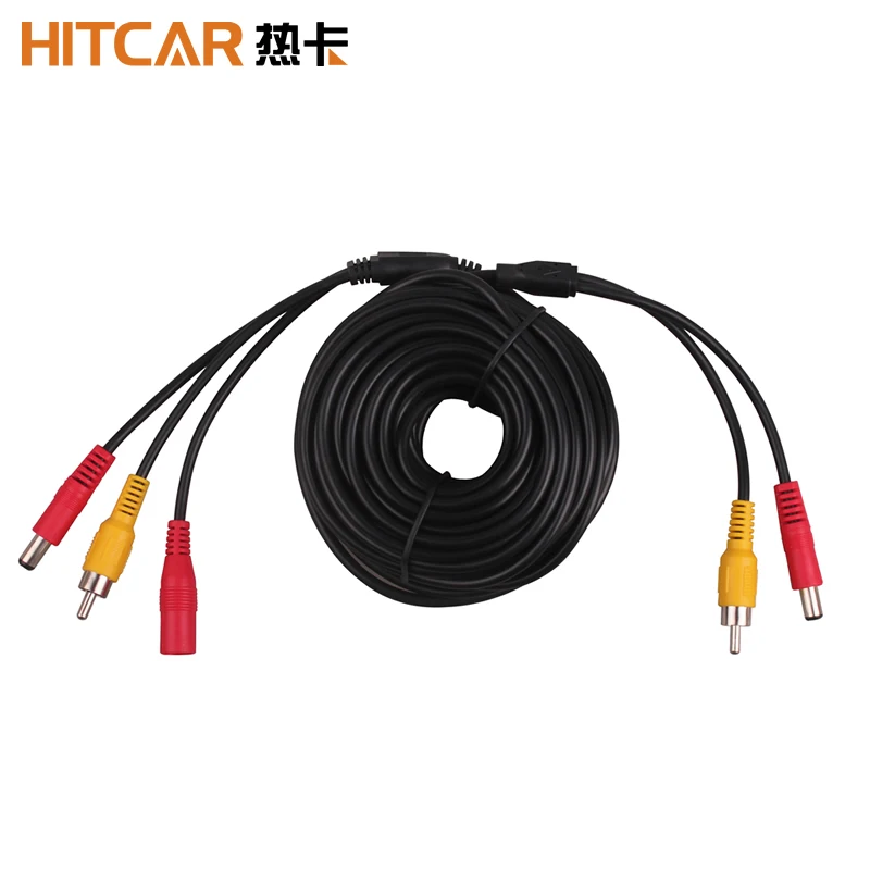 Автомобиль Грузовик Автобус DC Питание RCA AV видео 12V 24V Удлинительный кабель для