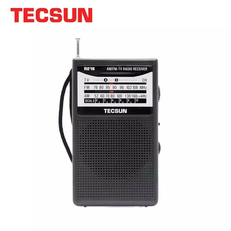 TECSUN R 218 AM/FM/TV радио звуковой Карманный приемник со встроенным динамиком