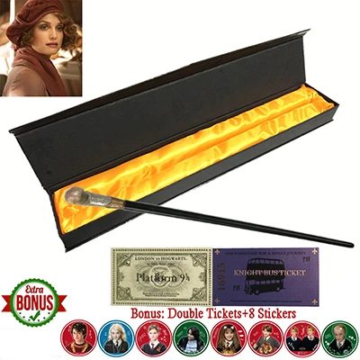 22 Kinds of Harry Series Magic Wand with Box Voldemort Ron Hermione Dumbledore Luna Magic Wand Knight Bus Hogwart Train Ticket - Цвет: Quinnie