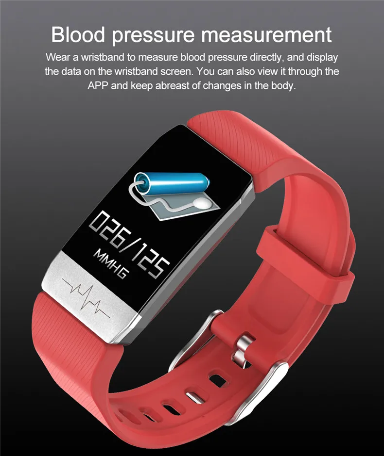 2020 New Smart Bracelet ECG+PPG Body Temperature Fitness Tracker Blood Pressure Waterproof Sport Smart Band Sport Men Women Band