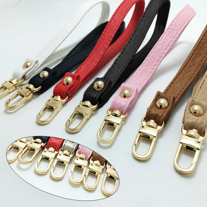

Simple Handbag Strap DIY Replacement Coin Wallet Bag Belts PU Clutch Bags Strap Red Leather Handle Buckle Bag Accessories