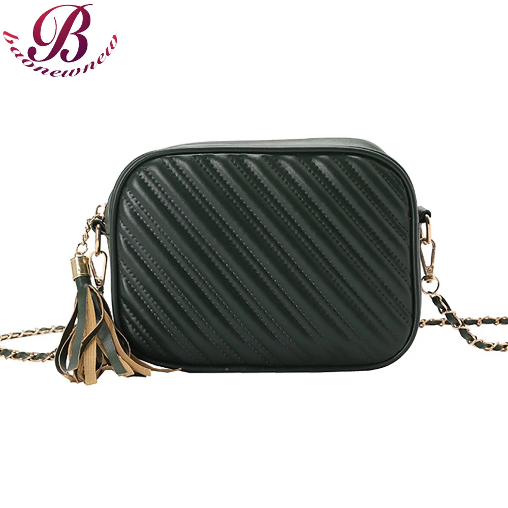 Female Luxury Designer Small Square Shoulder Bags For Women Leather Waterproof Messenger Bag Ladies Fashion Tassel Packages 2021