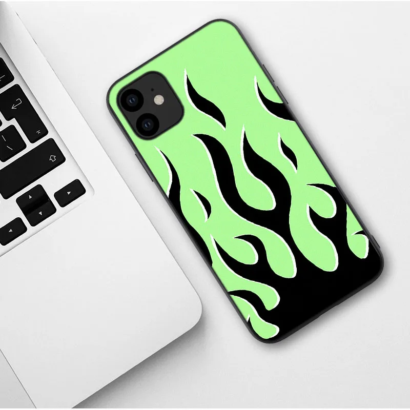 Крутой флэш чехол для iPhone 11 SE 2020 6 6s 7 8 Plus X XS Max XR 12 Pro силиконовый с красным