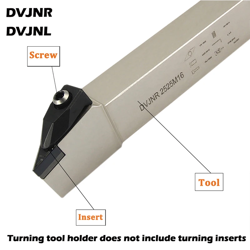 DVJNR DVJNL Lathe Cutter External Turning Tool Holder DVJNL1616H16 DVJNRK16 DVJNR2525M16 Lathe Tool Holder CNC To