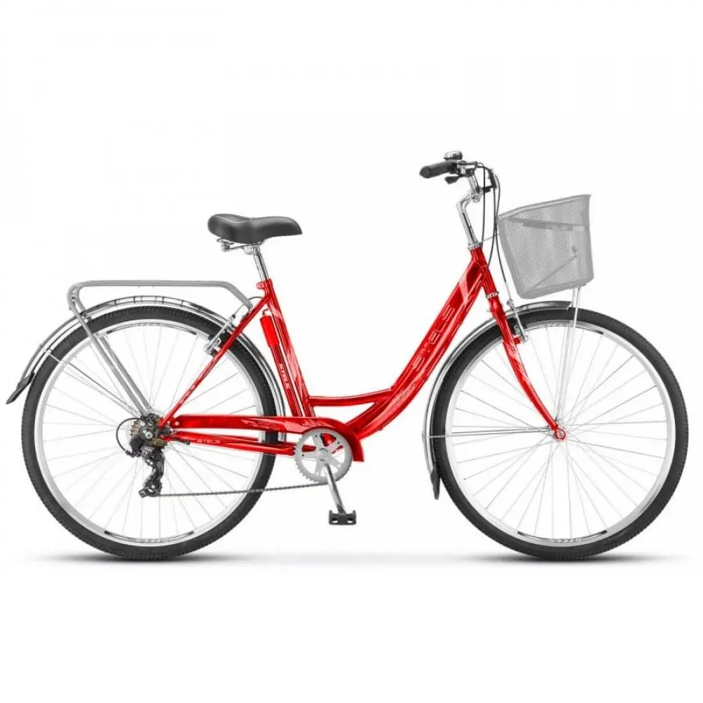 Велосипед Stels Navigator 28&quot 395 Z010 Красный с корзиной LU089103 | Спорт и развлечения