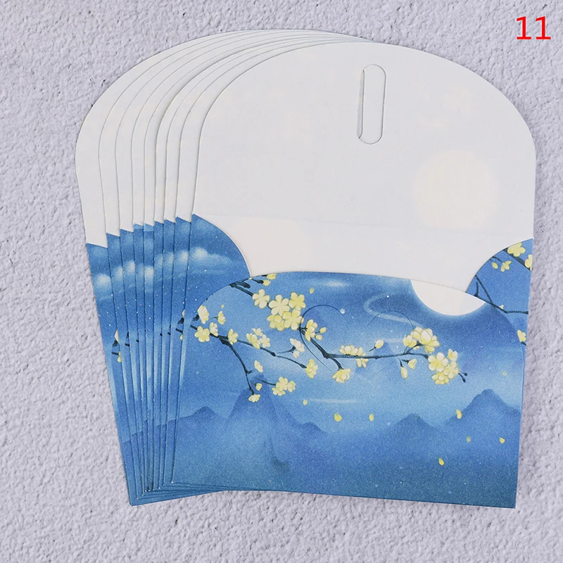 10 шт. милый китайский Винтажный стиль цветы бумажный конверт для письма креативные канцелярские бумажные открытки Скрапбукинг - Цвет: N11