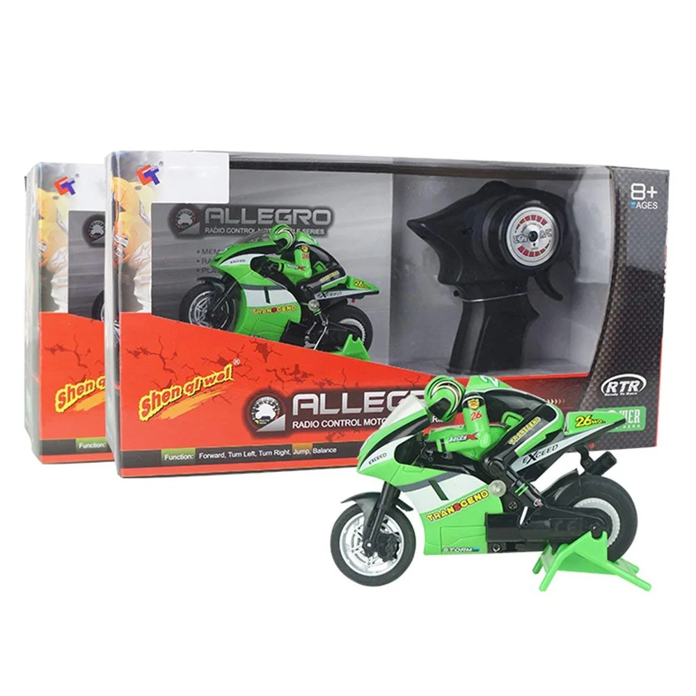 Green with Gift Box Creat Mini Moto RC мотоцикл электрический высокоскоростной нитро пульт дистанционного управления автомобиль перезарядка 2,4 Ghz гоночный мотоцикл мальчика игрушка подарок 8-15 - Цвет: Green with Gift Box