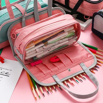 

Oxford Multi-layer Large Capacity Student Stationery Box Small Fresh And Simple Pencil Bag Personality Storage Bag