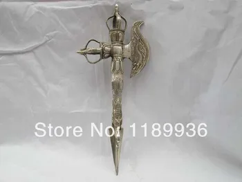 

Tibet Buddhism White Copper Silver Evil spirits Vajrakila Phurpa Dagger