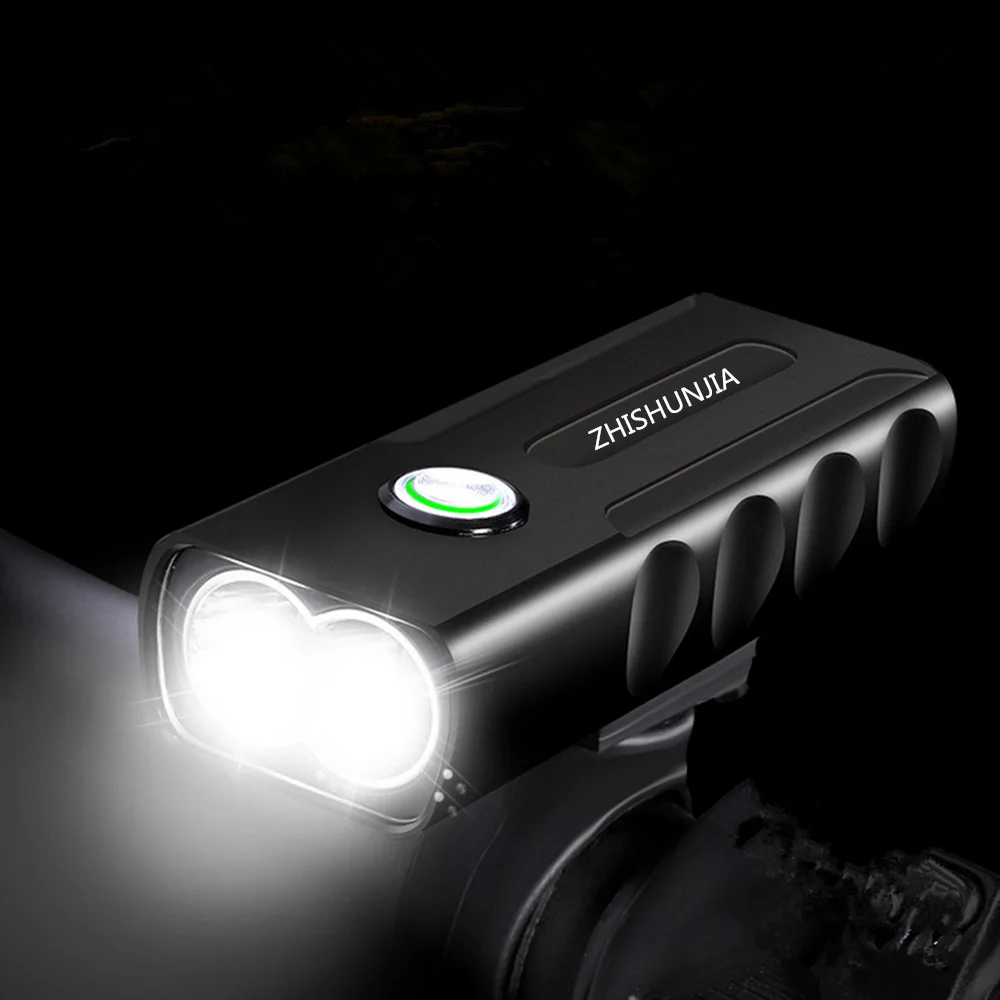 

ZHISZHISHUNJIA BX2 Bicycle Lights 1600lm 3-Mode LED Bike Lamp USB Rechargeable Waterproof Bicycle Front Handlebar Lights