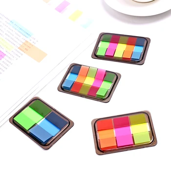 

Creative Pull Style Fluorescent Sticky Notes Rainbow Tearable Self-Adhesive Memo Pads Notepad Note Office School Supplies Boxed