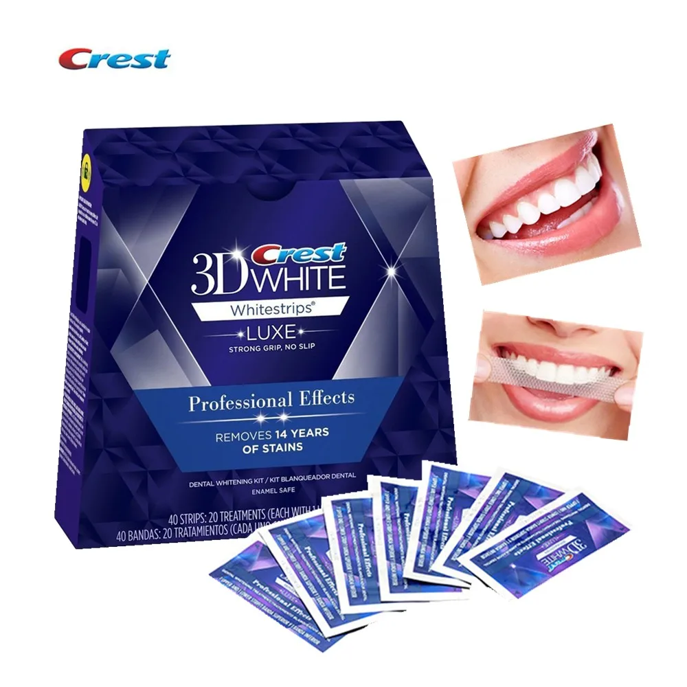 

Original Crest 3D Teeth Whitening Treatment White Strips Luxury Professional Effects for Oral Hygiene To Remove the Tooth Stains