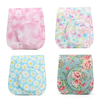

Fujifilm Instax Mini 11 9 8 Camera Bag Floral PU Leather Mini Film Instant Camera Shoulder Bag Protector Cover Case Pouch