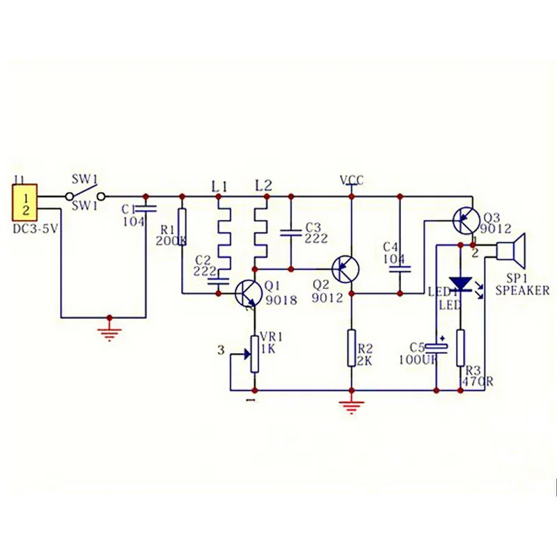 Металлоискатель Электронный DC 5V 60 мм Бесконтактный Сенсор борту модуль