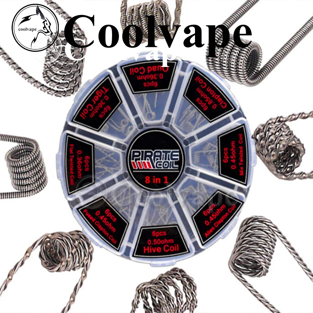 48 шт./компл. готовые катушки Alien Fused Tiger Clapton смешанные витые плоские Hive Quad A1 в