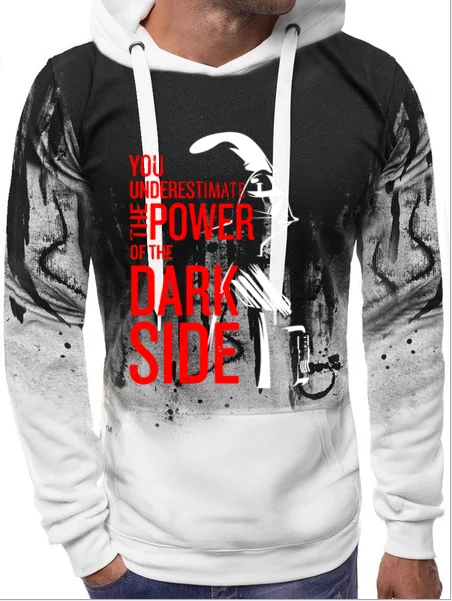 0# Star Wars Sweatshirts Darth Vader Dark Side Power Movie Hoodies For Yoda Last Jedi Battle Starwars 2019rez | Мужская одежда