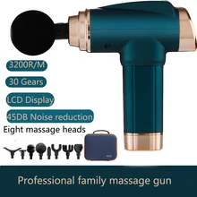 Electric Body Massager Deep Tissue Muscle Vibrating Pistol Fascial Massage Gun Relaxation Slimming Pain Relief Fitness 30 Speeds