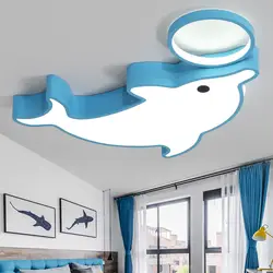 Дельфин детская комната светодиодный потолочный светильник простой креативный мультфильм спальня мальчика Девочки свет детская комната