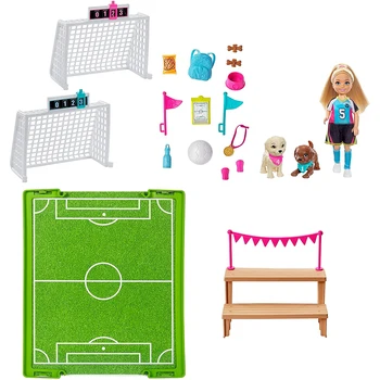 

GHK37 Chelsea Doll Soccer Playset With Pet with Interactive Toys Present Gift for Kids Christmas Gift