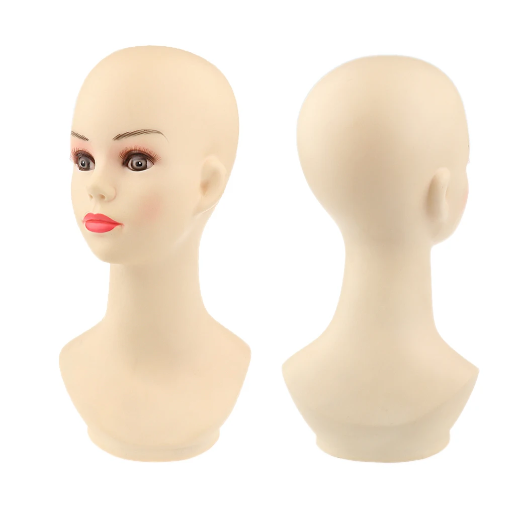 Male Female Mannequin PVC Manikin Head Bust Wig Glasses Hat Display Stand Model