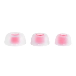 Pack of 6 Premium Silicone Ear Tips for Comfortable Earphones Use (White and Red)