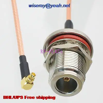 

DHL/EMS 50 pcs Cable 12inch MMCX male right angle to N female nut RG316 RF Pigtail jumper cable with one year warranty-A2