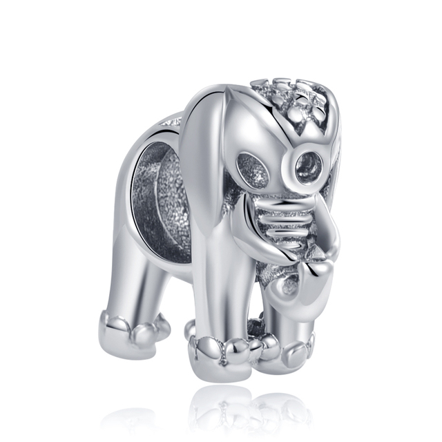 Sterling Silver elephant i love my flower dog paw  Beads Charms Original fit  Bangles &Bangles Women Fashion Jewelry