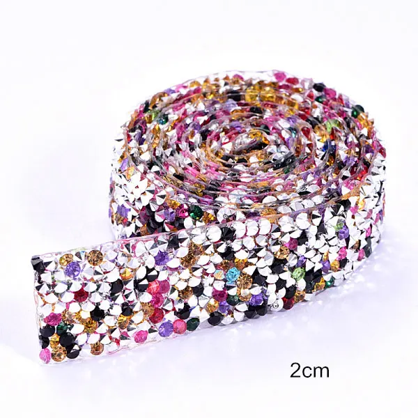 2cm(20mm) 1 ярд/Лот, ширина 3 см, декоративные нашивки разных цветов, стразы для горячей фиксации, лента, аппликатор, лента, пояс, стразы, отделка платья B3837 - Цвет: 2cm(20mm)