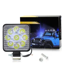 Auto LED headlights work lamp auxiliary lamp Mini square lamp modification light for off-road 9LED