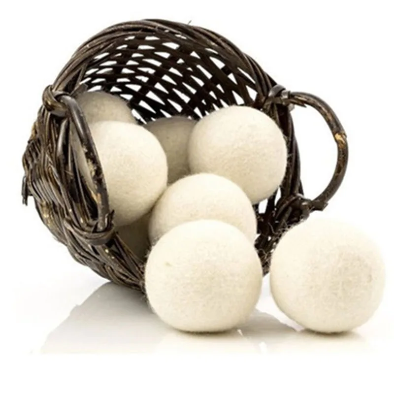 Hot Wool Dryer Balls 6pcs/pack Reusable Natural Organic Laundry Fabric Softener Ball Premium Organic Laundry Clean Ball