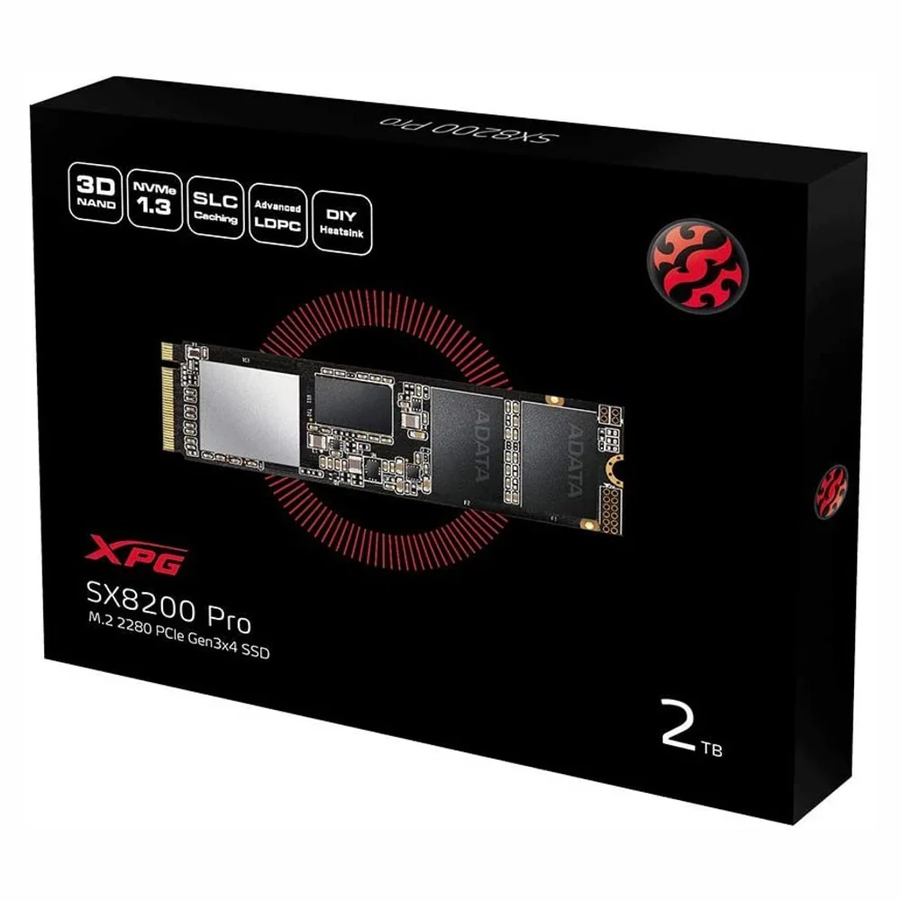 ADATA XPG SX8200 PRO PCIE GEN3X4 M.2 2280 256 ГБ 512 ТБ 3D NAND NVMe Внутренний твердотельный накопитель R/W