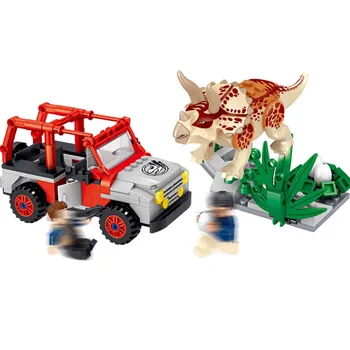 

Jurassic World 2 Triceratops Laboratory Blocks Dinosaur Figures Park Set Compatible Lepining Building Kits Blocks Raptor Model