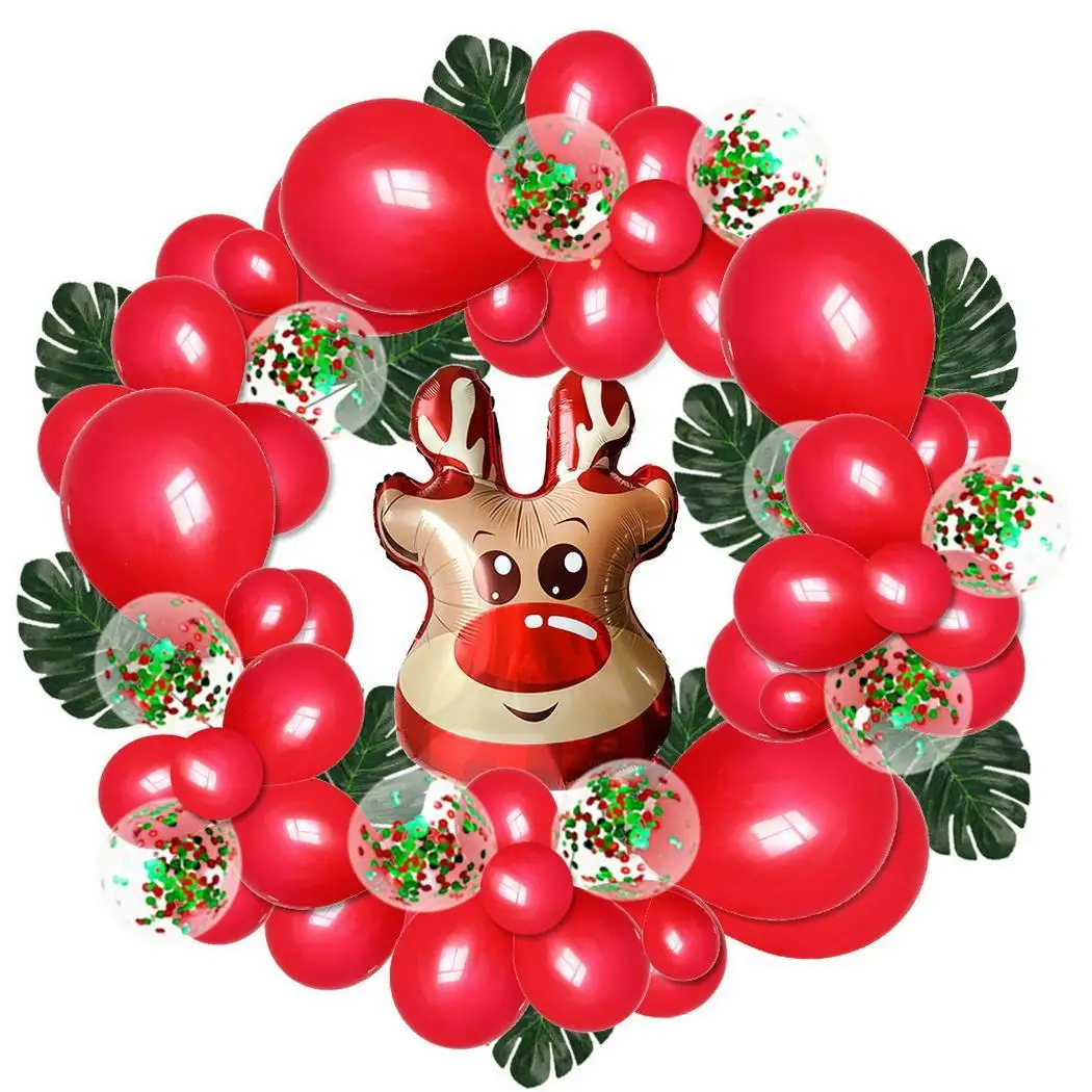 

Christmas Balloon Wreath Balloon Chain Set Green/Red Birthday Party Wedding Decoration