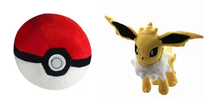 2 шт./компл. Аниме фигурки шар Jolteon Brinquedos плюшевые мишки 12 и 14 см мягкие Животные Плюшевые прекрасный подарок, кукла детские игрушки