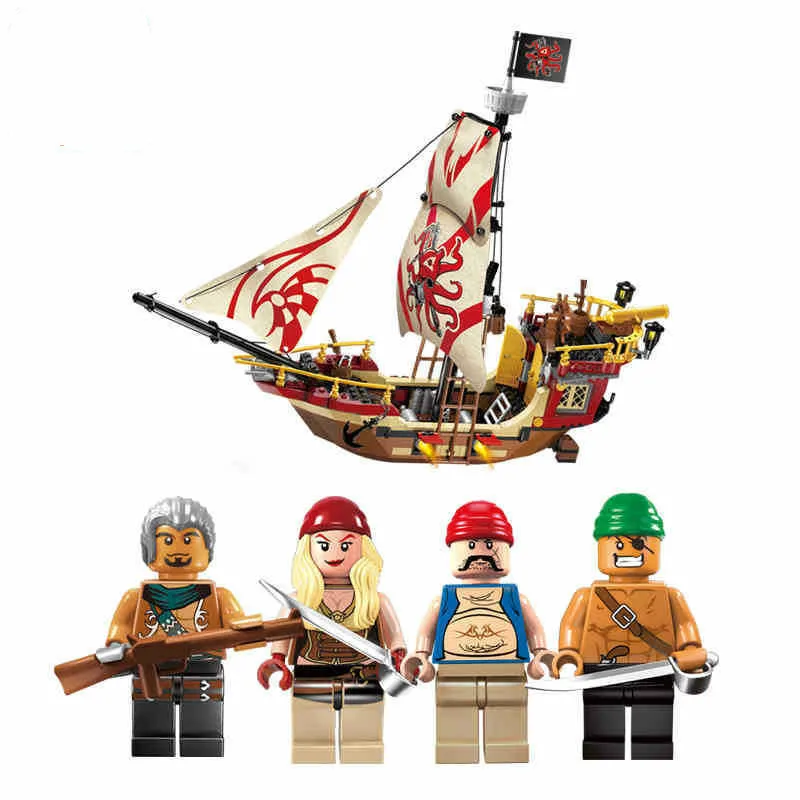 

1311 New Pirate Series Building Puzzle Creative Children's Birthday Christmas Gift Toys