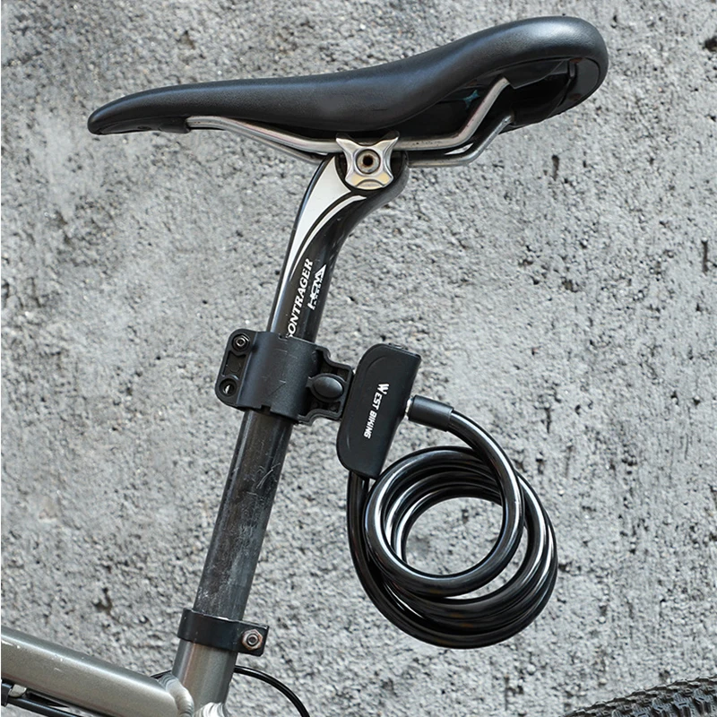 Mountain Bike Bicycle Lock Electric Password Fixed Anti-Theft Steel Chain Lock Bicycle Accessories Candado Bicicleta