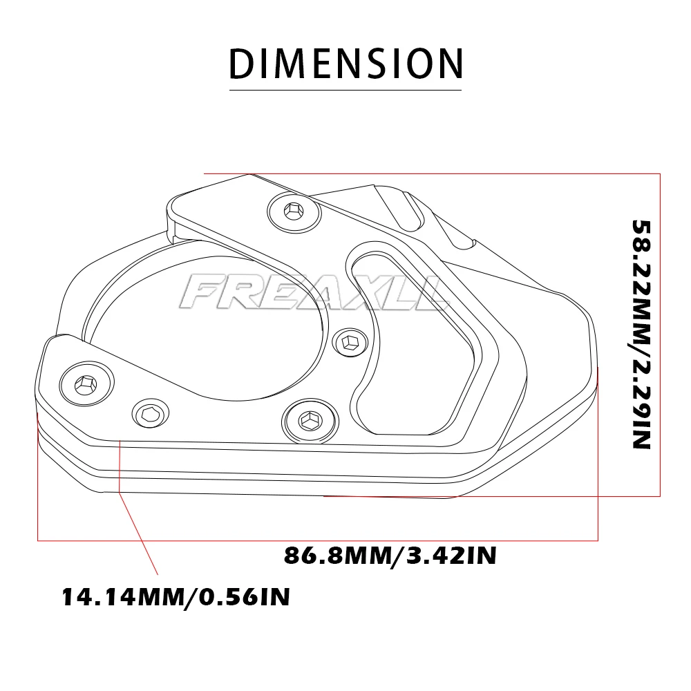 Kickstand Сторона Стенд расширение пластина Pad увеличить поддержку Pad для KTM 690 Duke R 690 Duke SMC/SMCR SMC-R 690 Enduro R