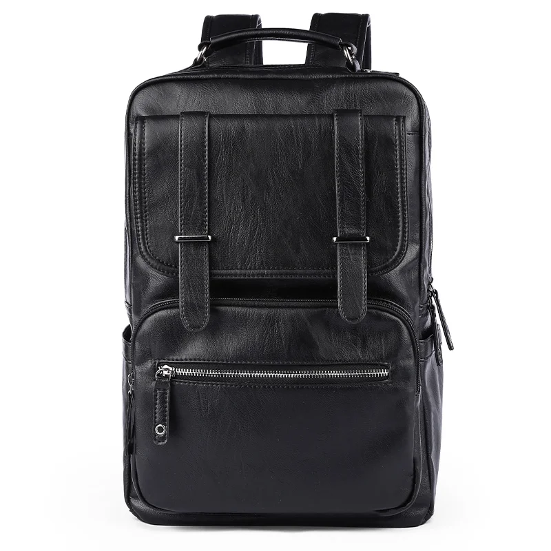 Мужской рюкзак из MOYYI искусственной кожи Mochila 14/15. 6 дюймов, рюкзак для ноутбука, многофункциональная школьная дорожная водонепроницаемая сумка для мужчин