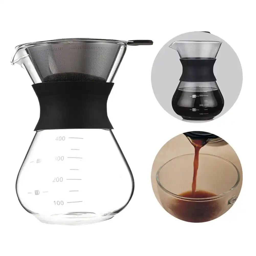 con embalaje de dibujos animados 200 ml 200 ml//400 ml Cafetera de cristal resistente a altas temperaturas