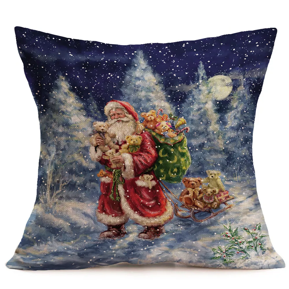 Рождественские украшения для дома, подушки Санты для дивана, чехлы для сидений автомобиля, чехол для подушки, домашний декор 45*45 см, наволочки для подушек navidad - Цвет: M