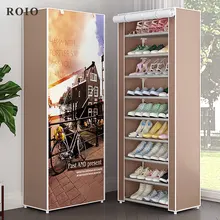 

Nonwoven Fabric Shoe Cabinet Dustproof Shoe Storage Shelf Removable Shoe Rack Hallway Shoe Organizer Stand Holder Space Saver
