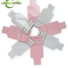 Leotrust 300 шт маленький розовый/белый в форме алюминиевой фольги мешок с открытым верхом порошковый крем жидкий пробный упаковочный мешок термогерметичные сумки