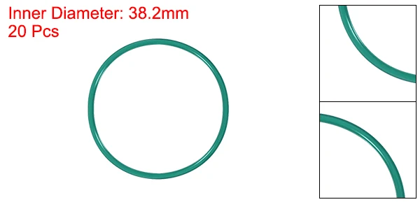 Uxcell 20 шт. фторкаучуковые уплотнительные кольца 24 мм-47 мм наружный диаметр внутренний диаметр ширина уплотнительная прокладка зеленая для сантехнического оборудования